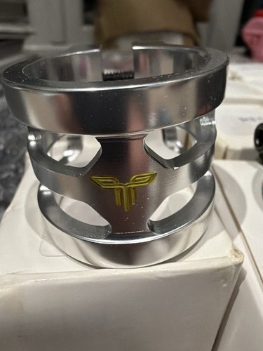 Silver scooter clamp - silver, push
