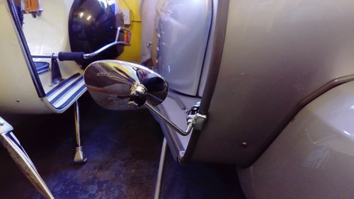 Chrome legshield mirror rhs - chrome,